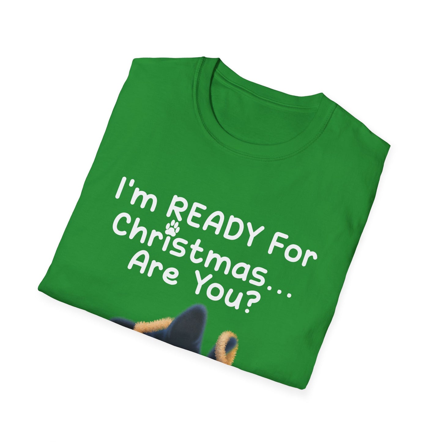 Christmas Cat T-Shirt, Funny Holiday Tee, Unisex Shirt for Cat Lovers, Festive Apparel Gift, Cute Christmas Outfit (AUS PRINTED)
