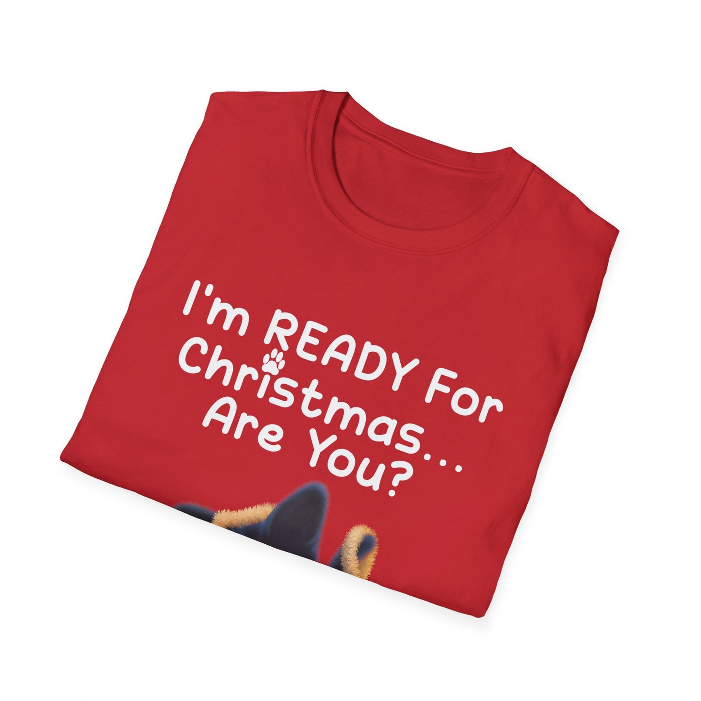Christmas Cat T-Shirt, Funny Holiday Tee, Unisex Shirt for Cat Lovers, Festive Apparel Gift, Cute Christmas Outfit (AUS PRINTED)