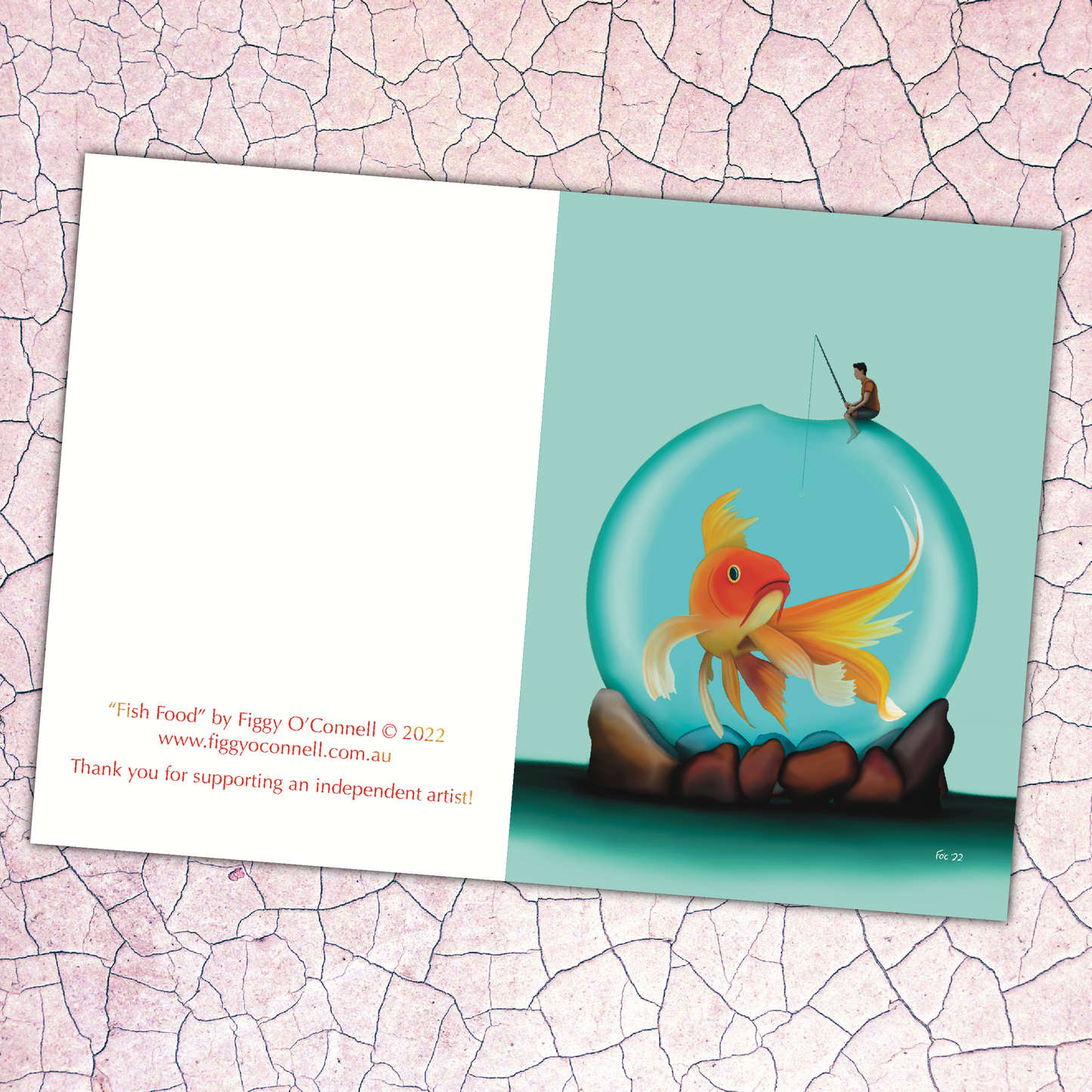 Fish Food Printable Greeting Card