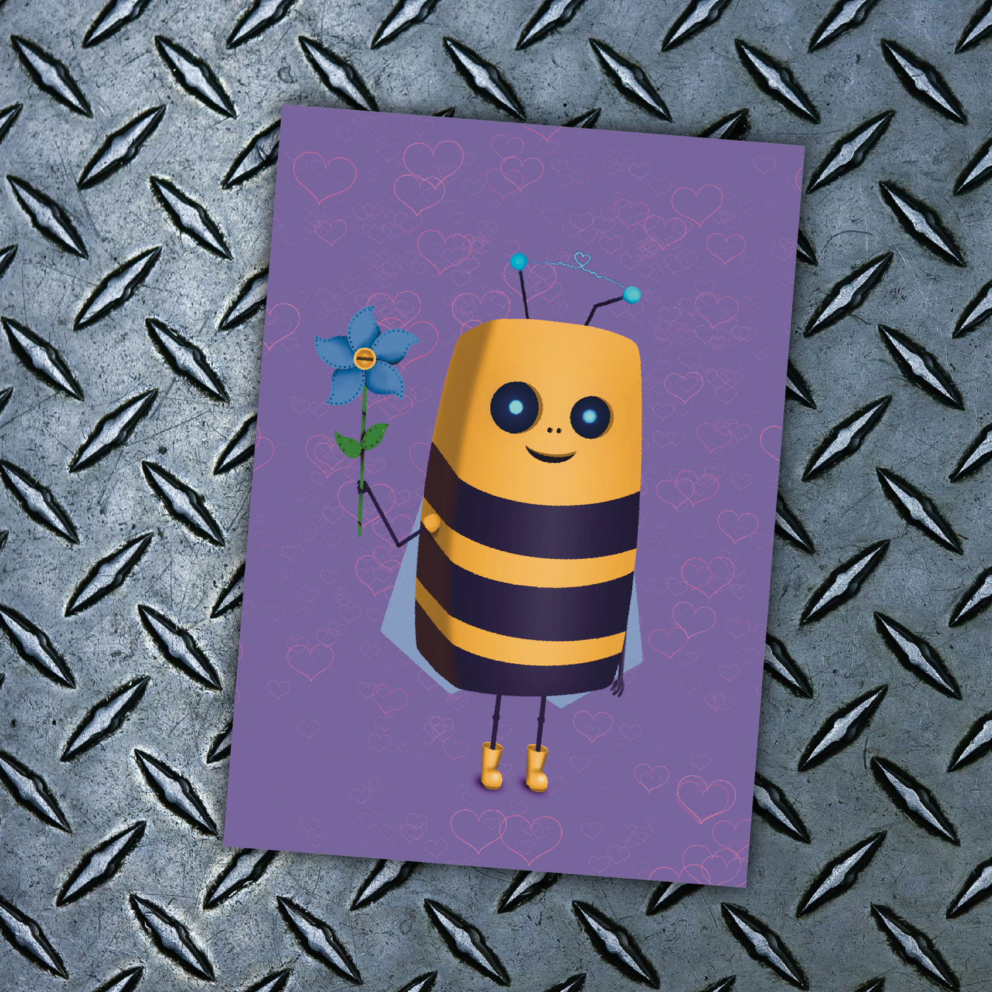 Bumblebot Printable Greeting Card