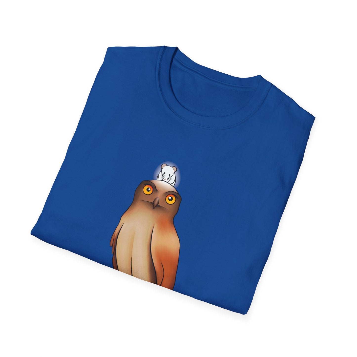 Owl T-Shirt with award-winning “Eyes of Wisdom” artwork. Nature lover, funny, statement piece shirt.