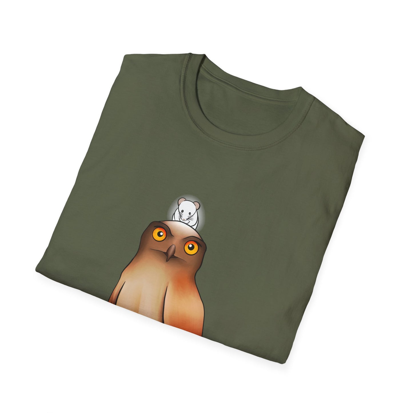 Owl T-Shirt with award-winning “Eyes of Wisdom” artwork. Nature lover, funny, statement piece shirt.