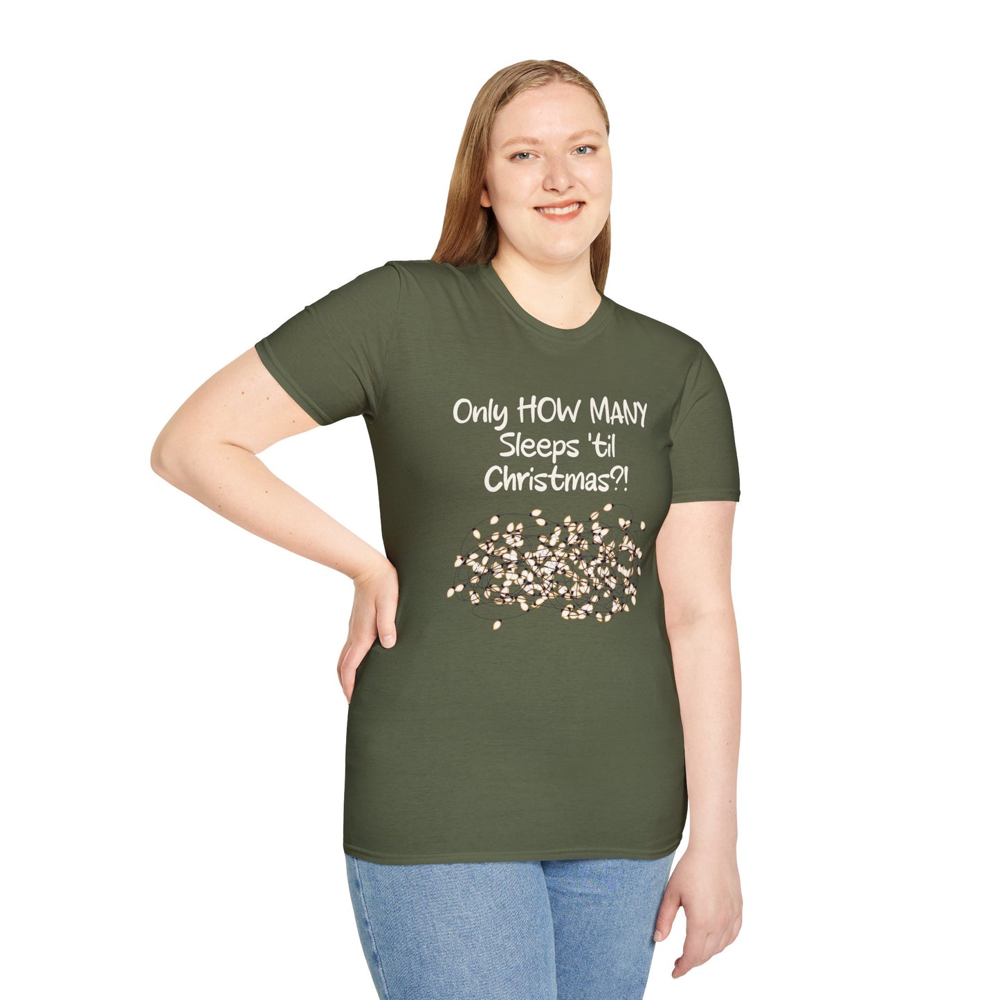 Christmas Countdown T-Shirt - "Only HOW MANY Sleeps 'til Christmas?!" Holiday Tee
