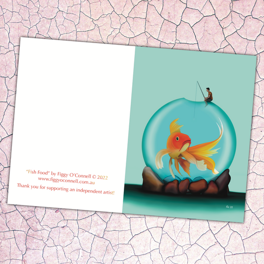 Fish Food Printable Greeting Card