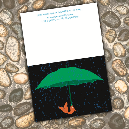 Fishbrella Printable Greeting Card