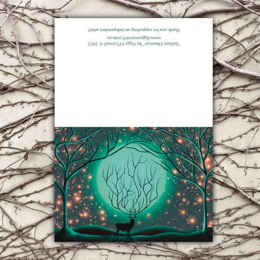 Solitary Observer Printable Greeting Card