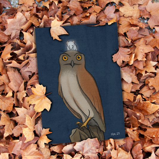 Haunted Owl Printed Greeting Card