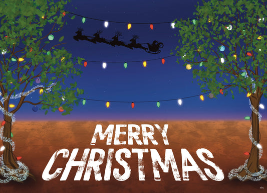 Printable Aussie Christmas Greeting Card